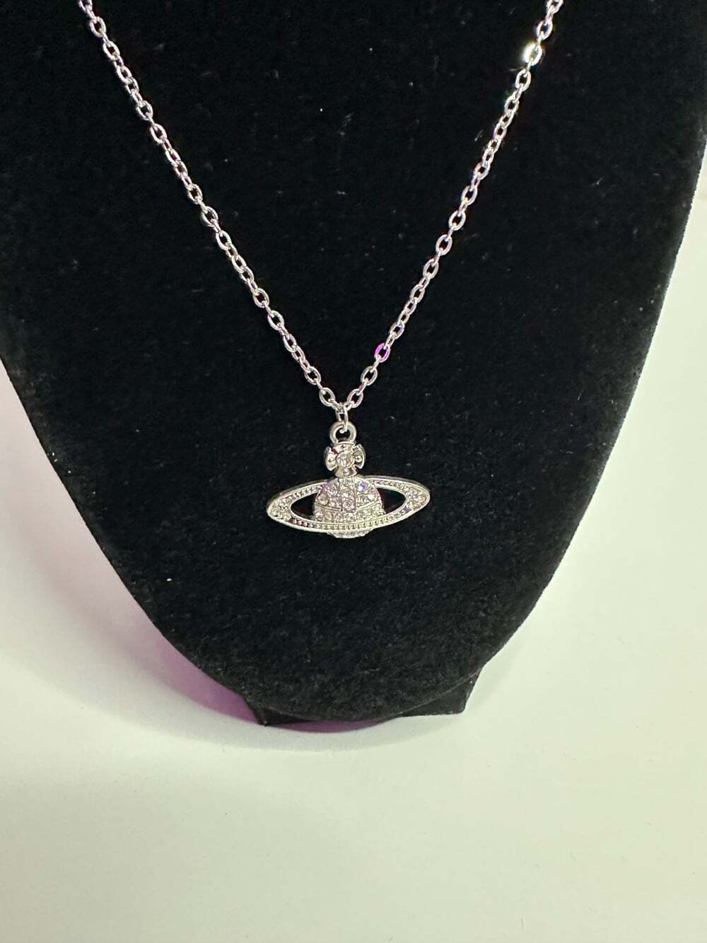 Vivienne Westwood Silver Necklace Pendant Authentic W/ Original Packaging - Picture 3 of 6